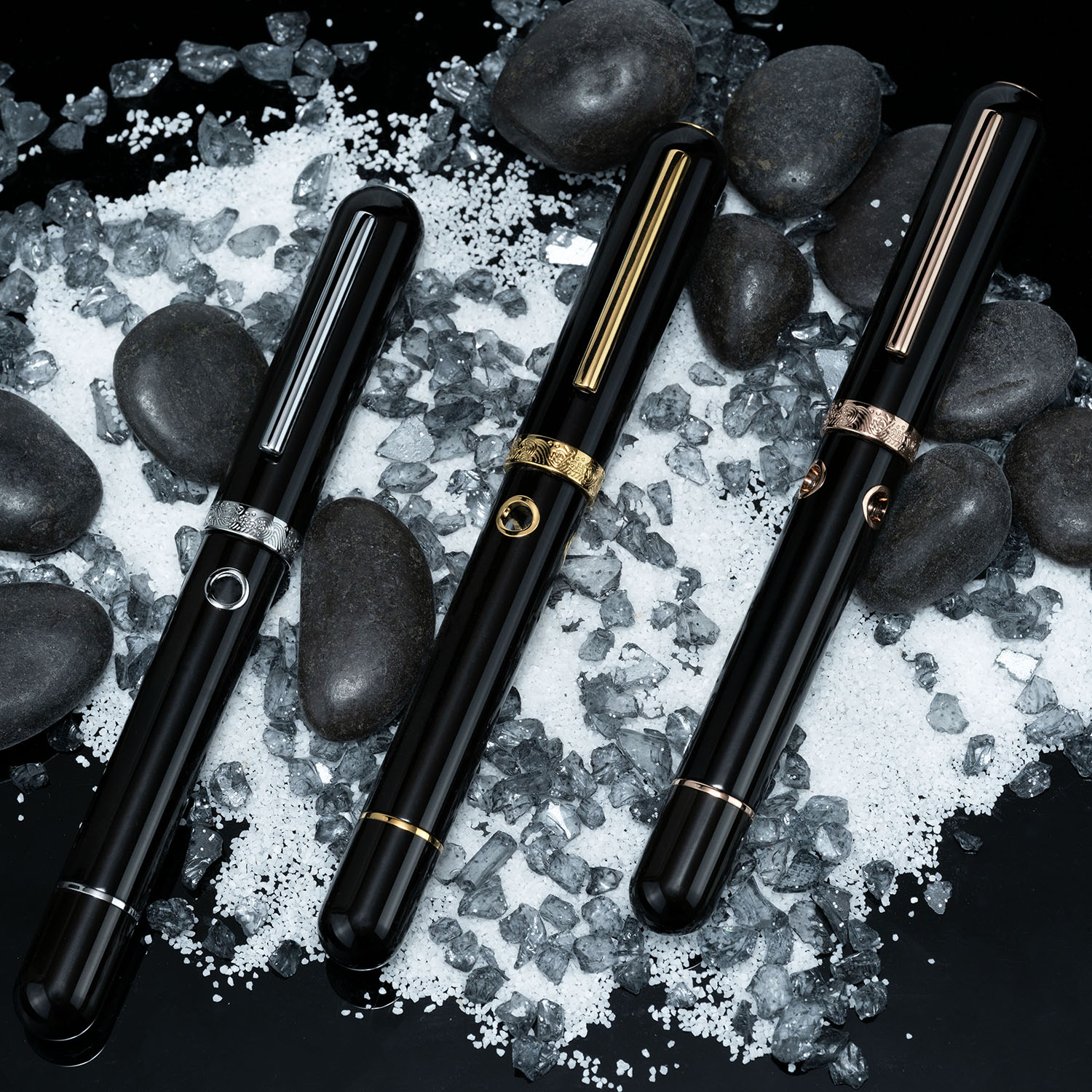 Nahvalur Nautilus Cephalopod Black ST Fountain Pen - Vulpen